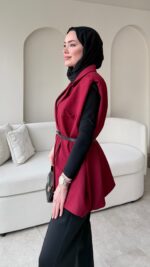 Mişa Yelek - Bordo - Görsel 3