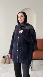 Mire Angora Hırka - Siyah - Görsel 2