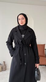 OlÂ Premium Kaşe Kaban - Siyah - Görsel 2