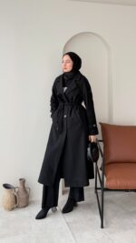 OlÂ Premium Kaşe Kaban - Siyah - Görsel 3