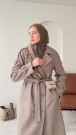 OlÂ Premium Kaşe Kaban - Vizon - Görsel 3