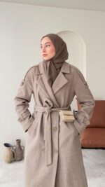 OlÂ Premium Kaşe Kaban - Vizon - Görsel 5