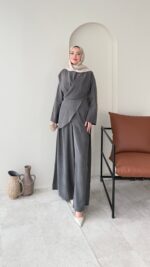 Derne İpek Qupra Takım - Antrasit