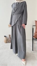 Derne İpek Qupra Takım - Antrasit - Görsel 7