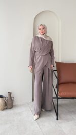 Derne İpek Qupra Takım - Vizon - Görsel 2