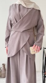 Derne İpek Qupra Takım - Vizon - Görsel 5