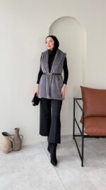 Mira Kürk Yelek - Antrasit