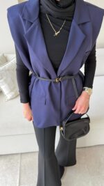 Mişa Yelek - Lacivert - Görsel 6