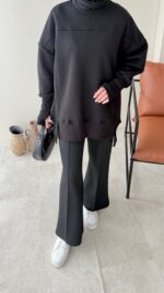 Efin Kesimli Sweat - Siyah(ön sipariş) - Görsel 7