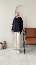 Efin Kesimli Sweat - Lacivert(ön sipariş)