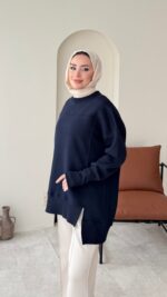 Efin Kesimli Sweat - Lacivert(ön sipariş) - Görsel 4