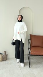 Efin Kesimli Sweat - Beyaz(ön sipariş) - Görsel 3