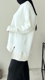 Efin Kesimli Sweat - Beyaz(ön sipariş) - Görsel 8