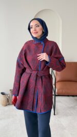 Etro Kuşaklı Kimono - Bordo - Görsel 4