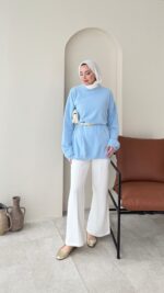 Sara Angora Kazak - Mavi - Görsel 2