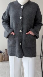 Hare Triko Hırka - Antrasit - Görsel 3