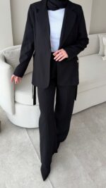 Mate Bağcık Ceket - Siyah - Görsel 5