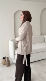 Mate Bağcık Ceket - Vizon - Görsel 6