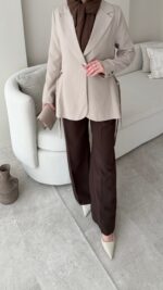 Mate Bağcık Ceket - Vizon - Görsel 8