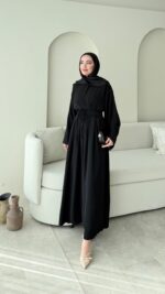 Elvis Bağlamalı Elbise - Siyah