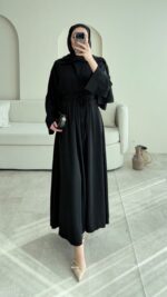 Elvis Bağlamalı Elbise - Siyah - Görsel 7