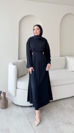 Meyla Gold Detaylı Elbise - Lacivert - Görsel 6