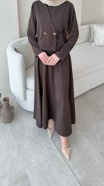 Desil Ceket Elbise - Kahverengi - Görsel 4