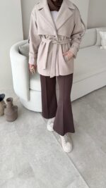 Rosi Kaşe Kaban - Vizon - Görsel 6