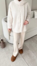 Mores Tüylü Kap - Ekru - Görsel 4