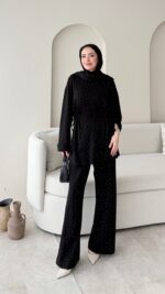 Besra Taşlı Oyşo Takım - Siyah