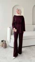 Besra Taşlı Oyşo Takım - Mürdüm - Görsel 2