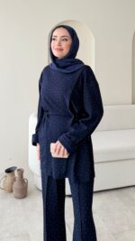 Besra Taşlı Oyşo Takım - Lacivert - Görsel 5