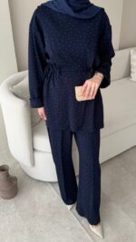 Besra Taşlı Oyşo Takım - Lacivert - Görsel 6