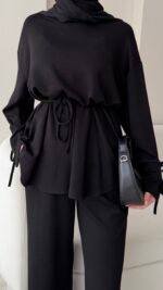 Vena Bağlamalı Oyşo Takım - Siyah - Görsel 5