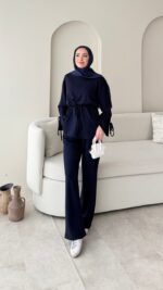 Vena Bağlamalı Oyşo Takım - Lacivert - Görsel 2