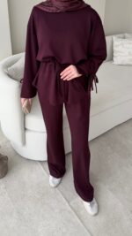 Vena Bağlamalı Oyşo Takım - Mürdüm - Görsel 5