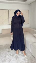 Mina Krep Takım - Lacivert