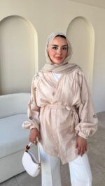 More Taşlı Kimono - Bej - Görsel 2