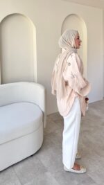 More Taşlı Kimono - Bej - Görsel 7