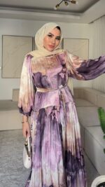 Diyar Elbise - Mor - Görsel 5