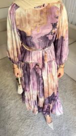 Diyar Elbise - Mor - Görsel 7