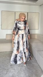 Diyar Elbise - Gri - Görsel 6