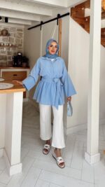 Rozi Gömlek - Bebe Mavisi