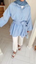 Rozi Gömlek - Bebe Mavisi - Görsel 7