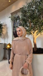 Piraye Elbise - Vizon - Görsel 3