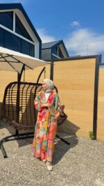 Lora Elbise - Turuncu - Görsel 6