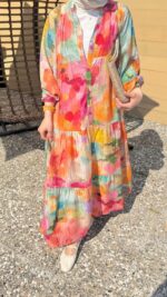 Lora Elbise - Turuncu - Görsel 9