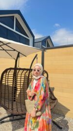 Lora Elbise - Turuncu - Görsel 10