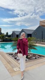 Aya Gömlek - Bordo - Görsel 4