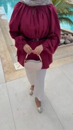 Aya Gömlek - Bordo - Görsel 6